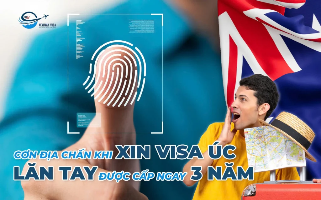 Địa chấn xin visa Úc - Lăn tay xong được cấp ngay 3 năm