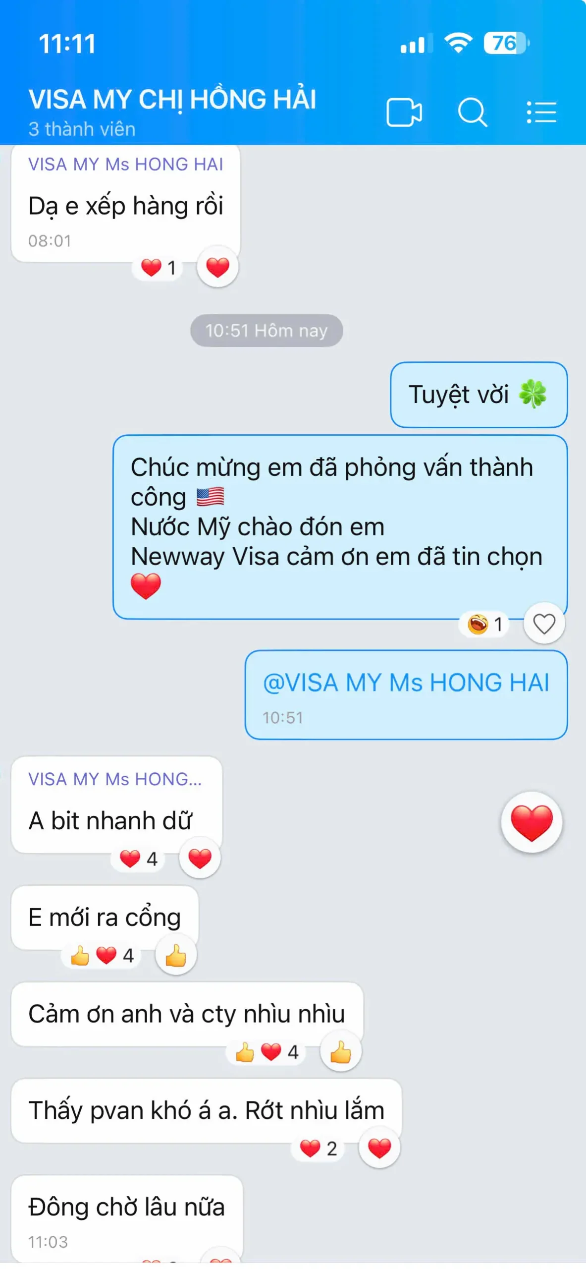 Xin Visa Mỹ - Chị Hồng Hải