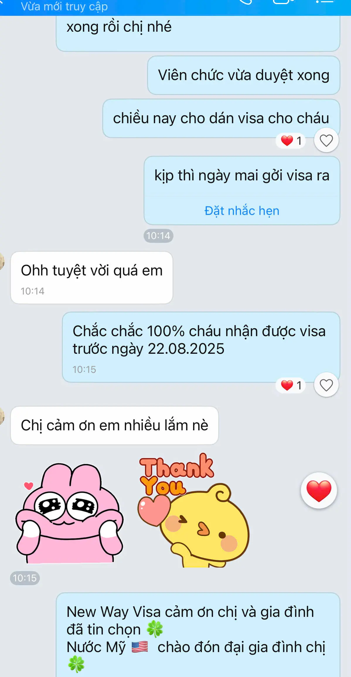 Xin Visa du lịch Mỹ - Gia Đình Chị