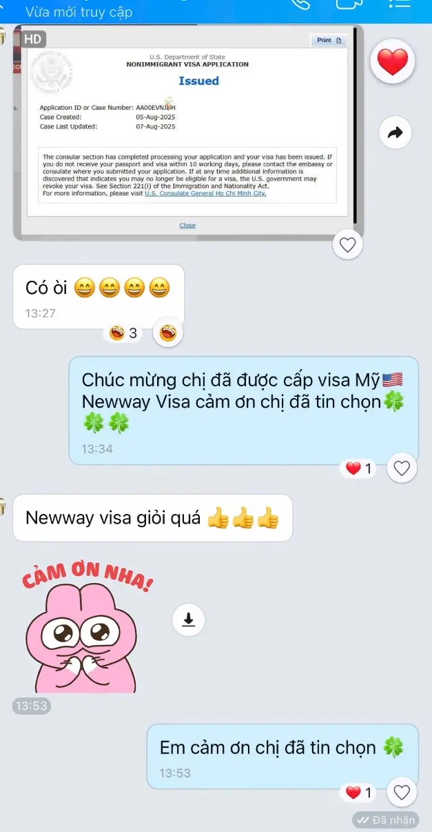 Xin Visa du lịch Mỹ - Gia Đình Chị T 