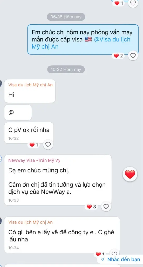 Visa Du Lịch Mỹ - Chị Ana