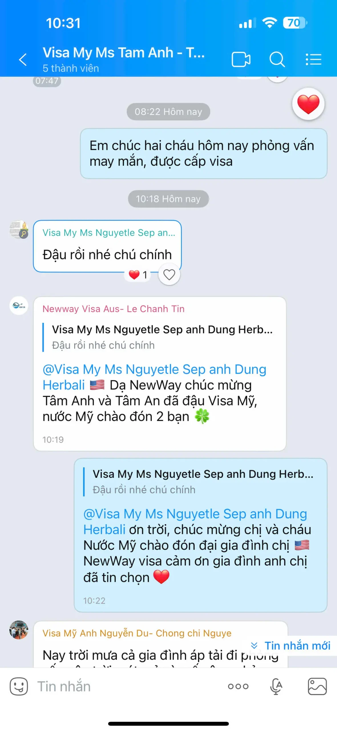 Xin Visa Mỹ - Chị Tâm Anh