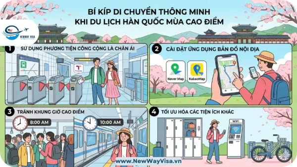 Bí kíp di chuyển thông minh khi du lịch Hàn Quốc mùa cao điểm