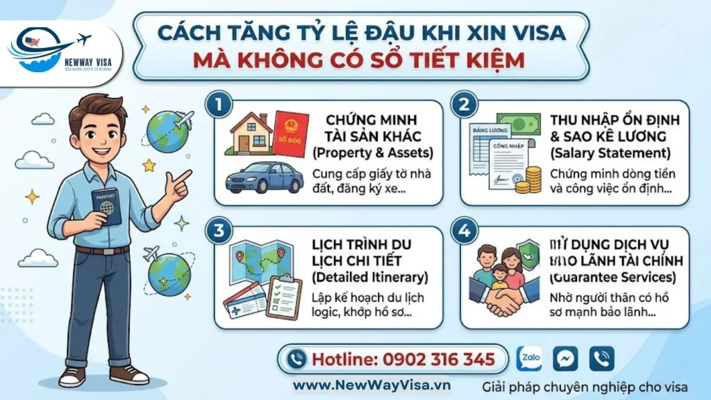 Cách Tăng Tỷ Lệ Đậu Khi Xin Visa Mà Không Có Sổ Tiết Kiệm
