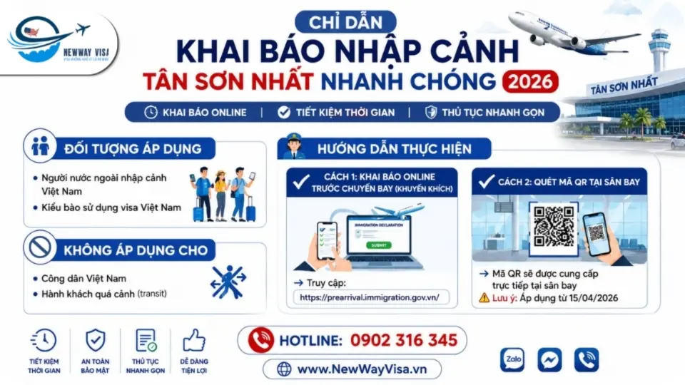 Chỉ Dẫn Khai Báo Nhập Cảnh Tân Sơn Nhất Nhanh Chóng 2026