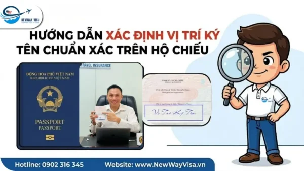Hướng Dẫn xác định vị trí ký tên chuẩn xác trên hộ chiếu