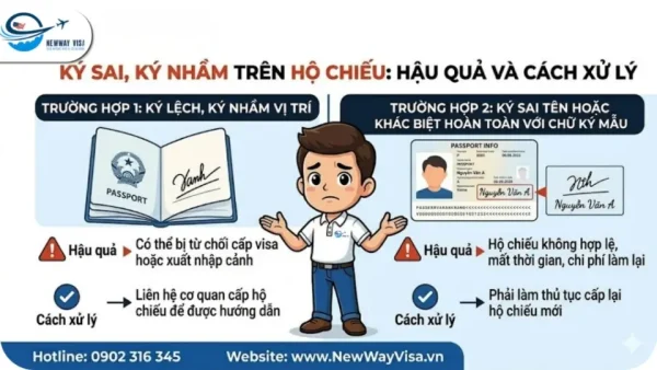 Ký sai ký nhầm trên hộ chiếu