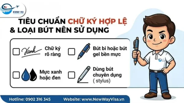 Tiêu chuẩn chữ ký hợp lệ & loại bút nên sử dụng