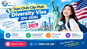 Hạn Chót Cấp Phát Diversity Visa (DV-2026)Trước 30-9