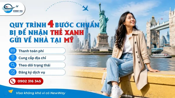 Quy trình 4 bước chuẩn bị để nhận thẻ xanh gửi về nhà tại Mỹ